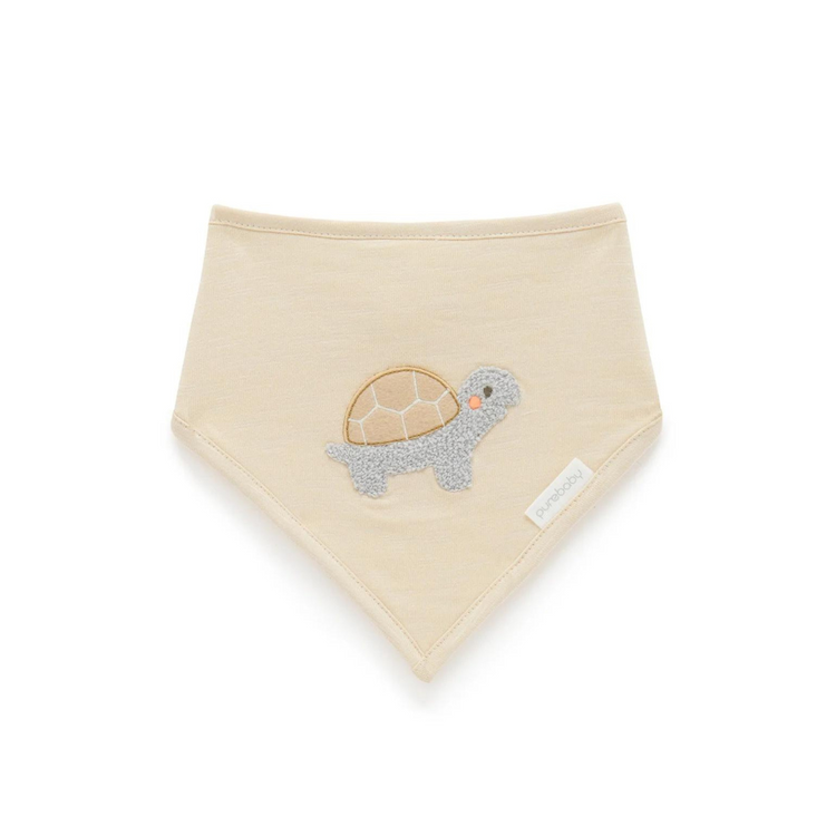 Purebaby Organic Bandana Bib - Sand Print