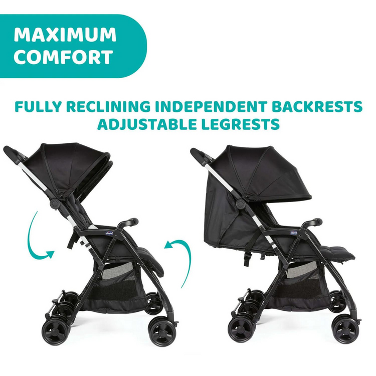 Chicco OHlalà Twin Stroller (Birth to 15kg)