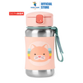 Skip Hop Zoo Stainless Steel Straw Bottle 360ml - Cat