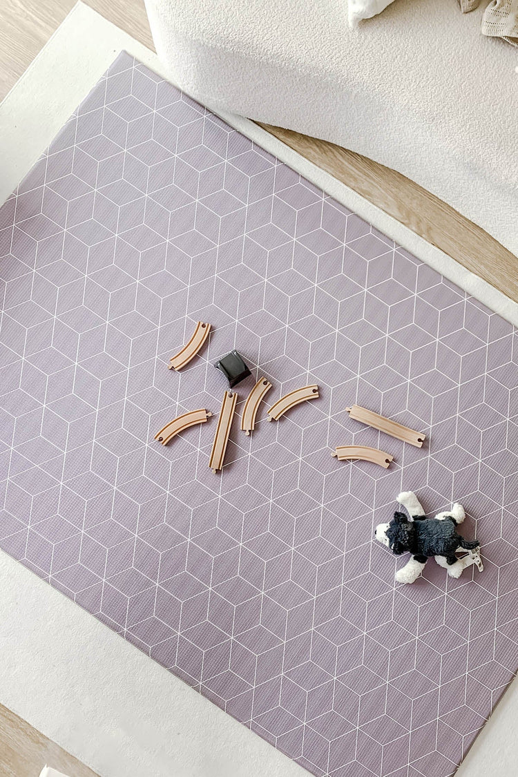 GingerBubs Speckled Play Mat Large - Dove Grey (200 cm x 140 cm x 2 cm)