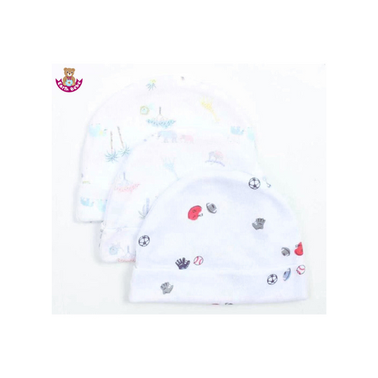 Earth Bebe New Born Baby Caps (3Pcs)