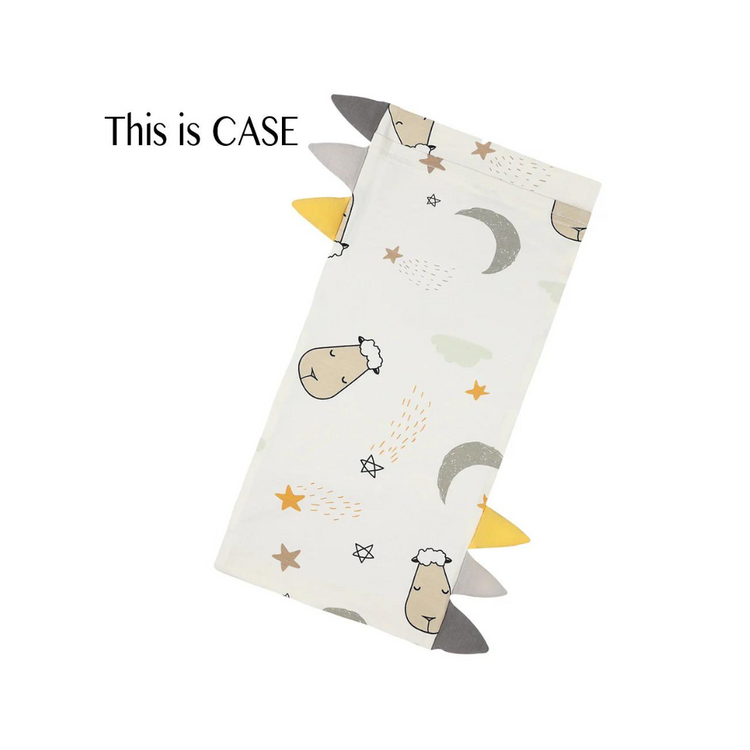 Baa Baa Sheepz Bed-Time Buddy Case Goodnight Baa Baa White With Color tag - Jumbo