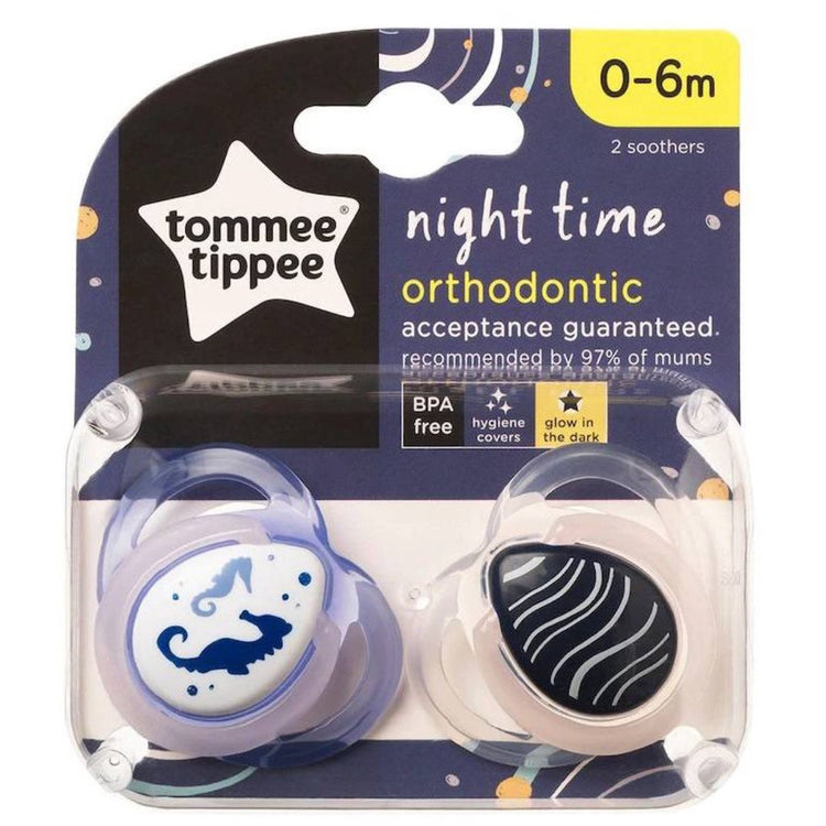 Tommee Tippee Closer to Nature Night Time Soother 2pc (0_6m) (6-18)