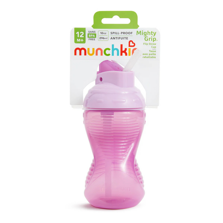 Munchkin Mighty Grip® Flip Straw Cup, 10oz (12m+)