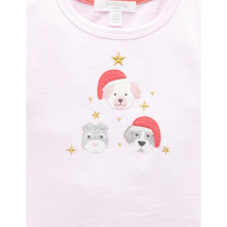 Purebaby Organic Mother of Pearl Christmas Tree Tee 3Y