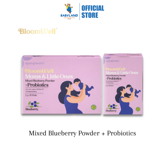 BloomWell Mums & Little Ones Mixed Blueberry Powder + Probiotics