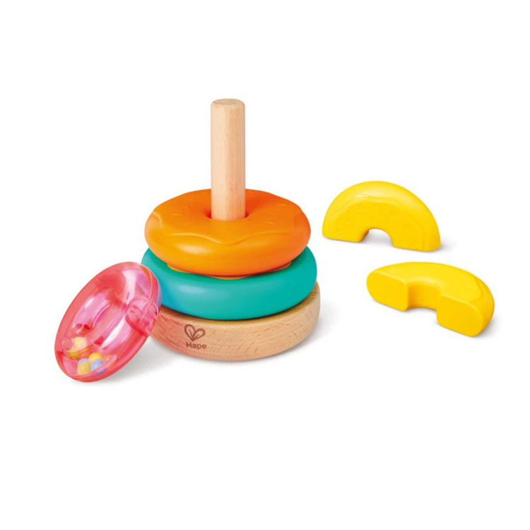 Hape 0532 Stacking Donut Toy Suitable for Age 18M+