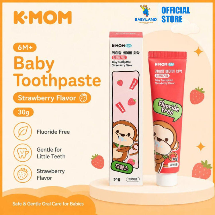K-Mom Baby Non Fluorine Toothpaste - Strawberry 30g