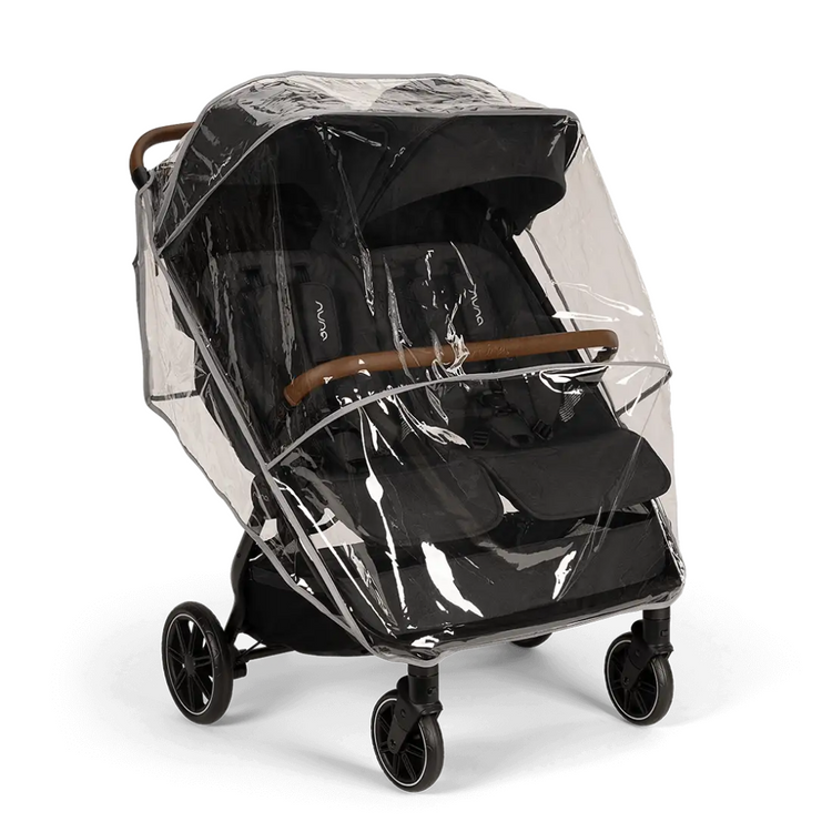 Nuna trvl™ dubl Stroller - Caviar | Side-By-Side Double (Up to 50 lbs per seat)