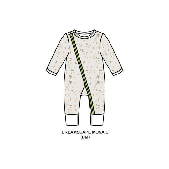 Hamako Tencel Baby Kids Jippa Suit Dreamscape Mosaic