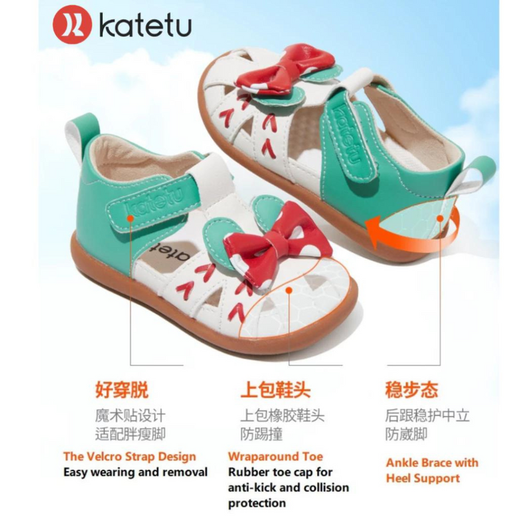 Katetu Crtartu Enchanting Butterfly Bow Soft Princess Sandals X3BE023 - White2 (16cm)