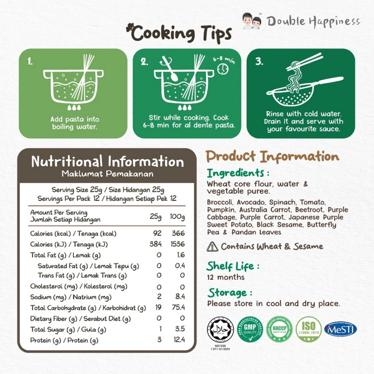 Double Happiness Veggie Pasta 100g