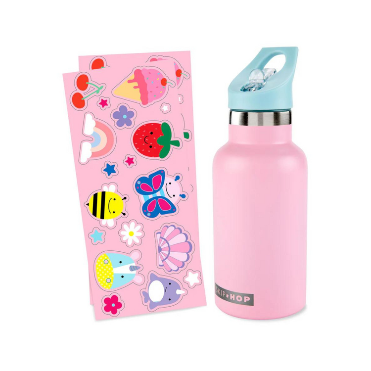 Skip Hop Spark Style Stainless Steel Canteen Bottle 380ml - Pink