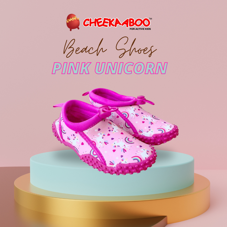 Cheekaaboo Toddler's Aqua Beach Shoes - Pink Unicorn