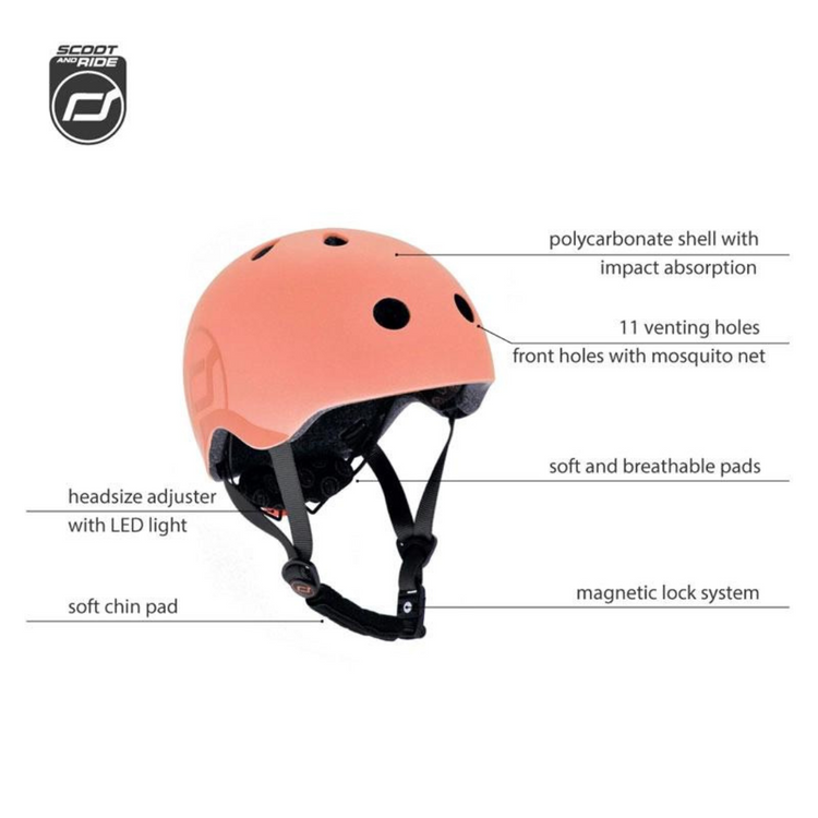 Scoot & Ride Safety Helmet - Peach (S-M)