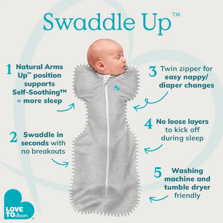 Love To Dream Stage1 Swaddle Up Bamboo 1.0 TOG - Lemon Cream