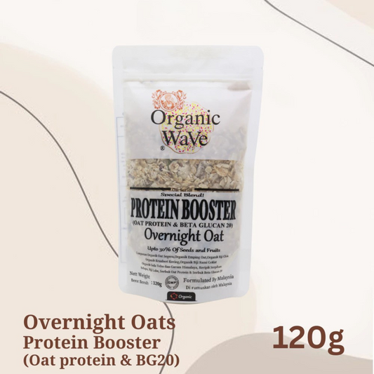 Mamami Organic Wave Overnight Oats - Protein Booster ( Oat Protein & Beta Glucan - Special Blend ) 120g