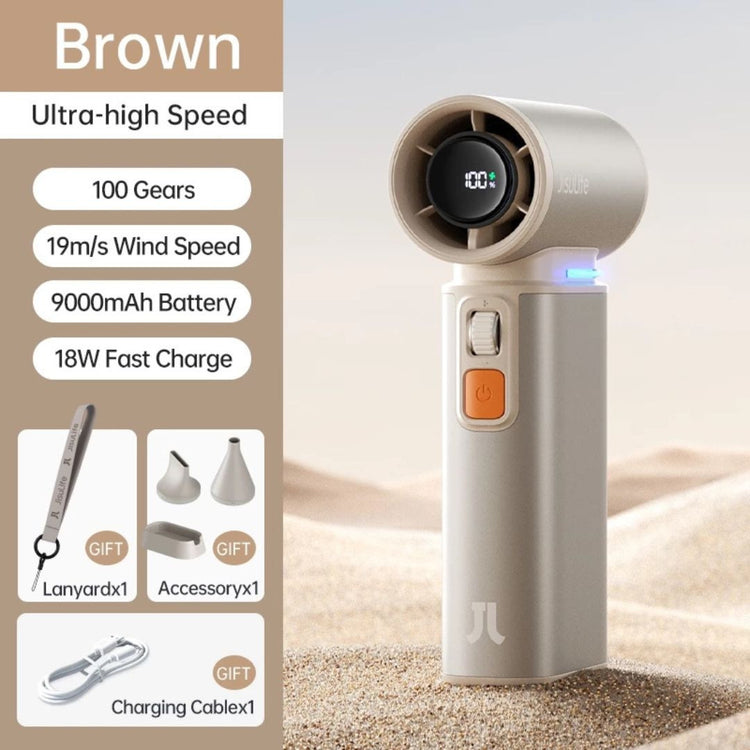 JisuLife Handheld Fan Ultra1 3-in-1 (9000mAh) | 100 Speed | Turbo Strong Wind | Air Duster | LED Light | Portable
