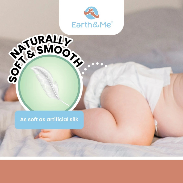 Earth & Me Biodegradable Organic Bamboo Tape Diapers