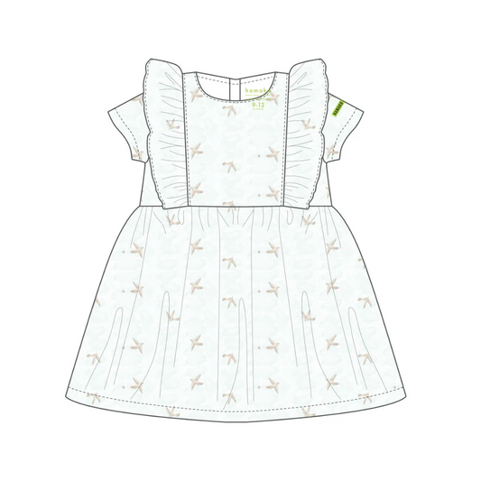 Hamako Tencel Baby Kids Frill Dress Whispering Wings