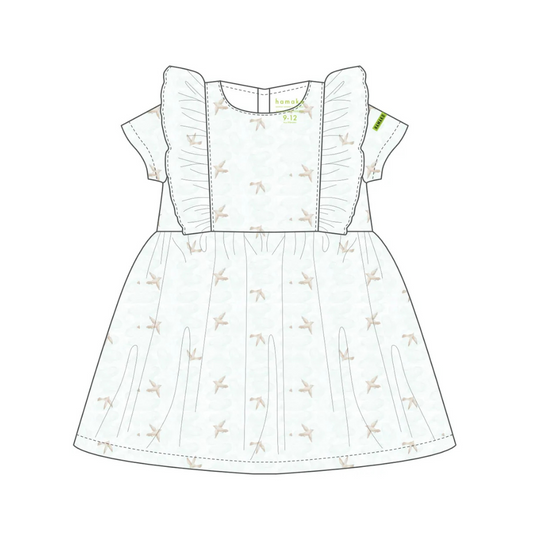 Hamako Tencel Baby Kids Frill Dress Whispering Wings