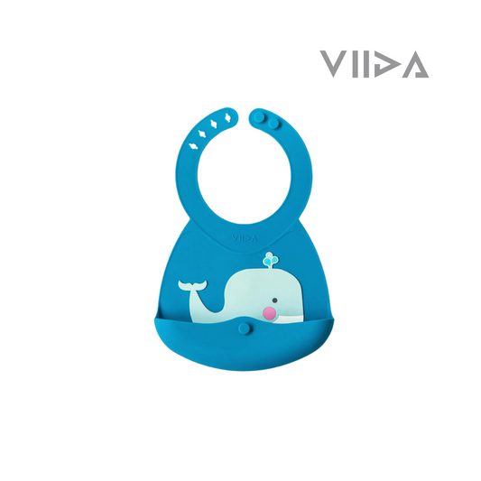 Viida Joy Series Baby Bib - Dylan Prussian Blue (Whale)