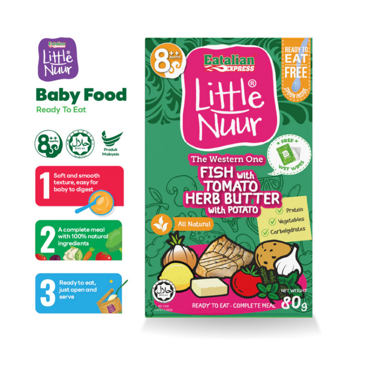 Eatalian Express Little Nuur Baby Food Stage 2 (8m+) | Makanan Bayi Bertekstur Lembut