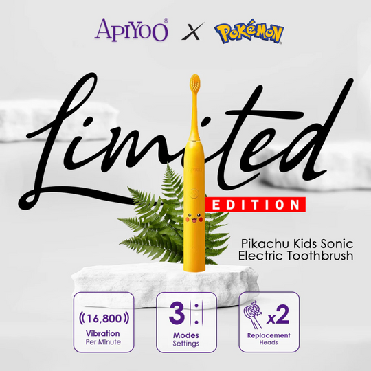 [ LIMITED EDITION ] ApiYoo Pikachu Kids Sonic Electric Toothbrush Pokemon Series