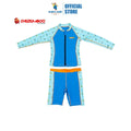 Cheekaaboo AquaLite Swimsuit Nylon 2-Piece UPF50+ Blue Palm Tree
