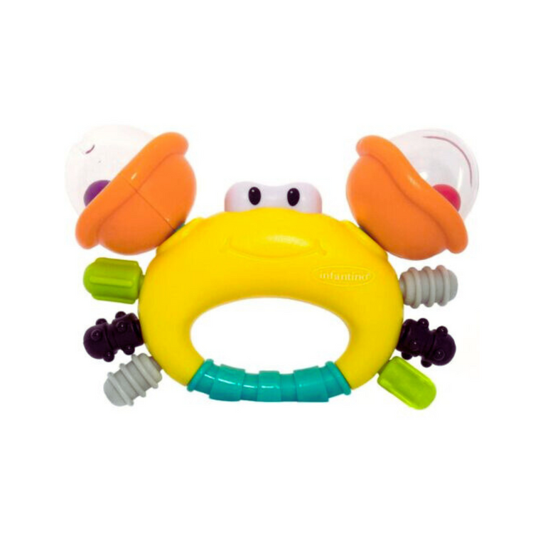 Infantino Sand Crab Rattle & Teether (0M+)