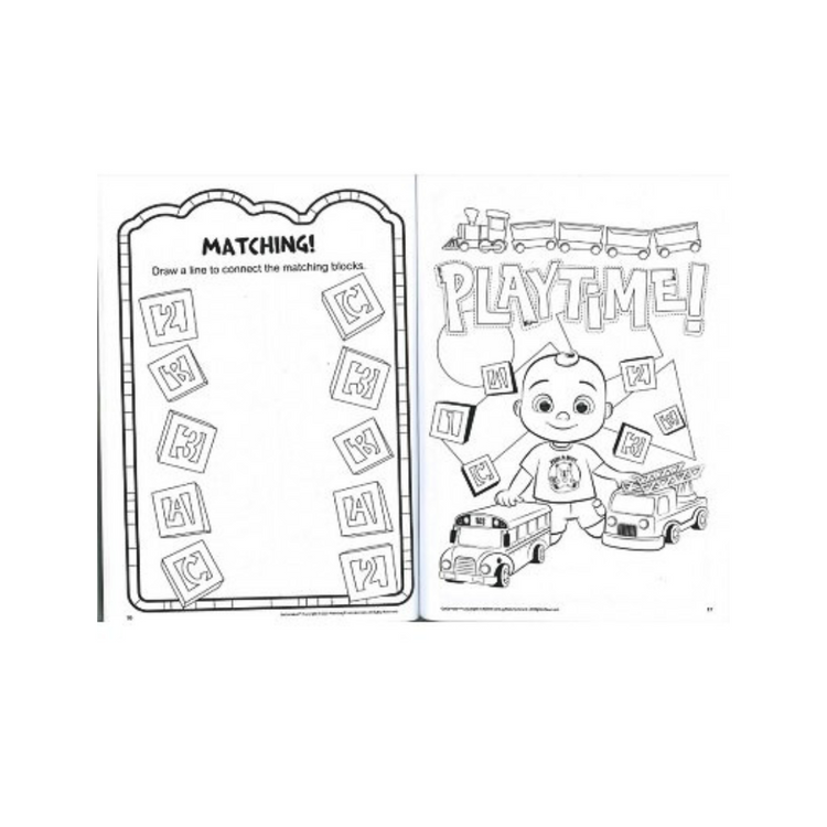 Elm Cocomelon Coloring and Activity Book with Crayons