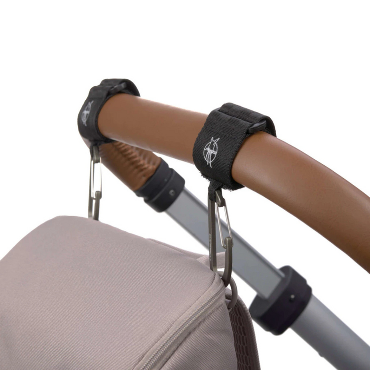 Lassig Cas Stroller Hooks with Carabiner 2 Packs