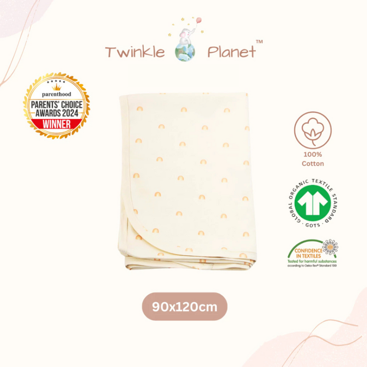 Twinkle Planet Organic Cotton Interlock Swaddle Blankets (90cm x 120cm)