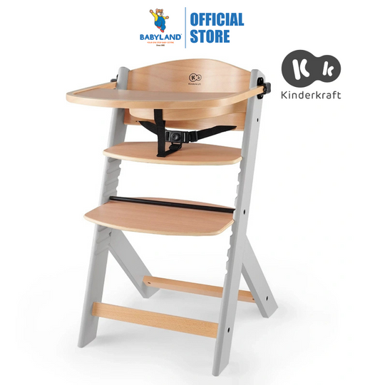 Kinderkraft High Chair ENOCK - Grey Natural (6m+)