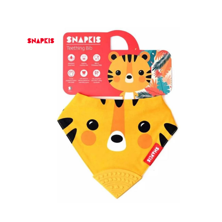 Snapkis Teething Bib With Silicone Teether