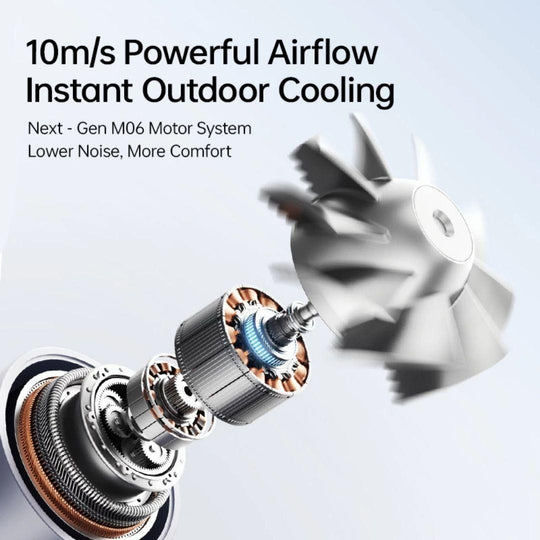 JisuLife Handheld Fan 9S (5000mAh) Portable Mini Fan 22h Battery Life Cooling Fans with LED Display for Travel Home Office