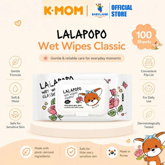 K-Mom Lalapopo Wet Wipes Classic 100'S