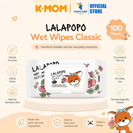K-Mom Lalapopo Wet Wipes Classic 100'S