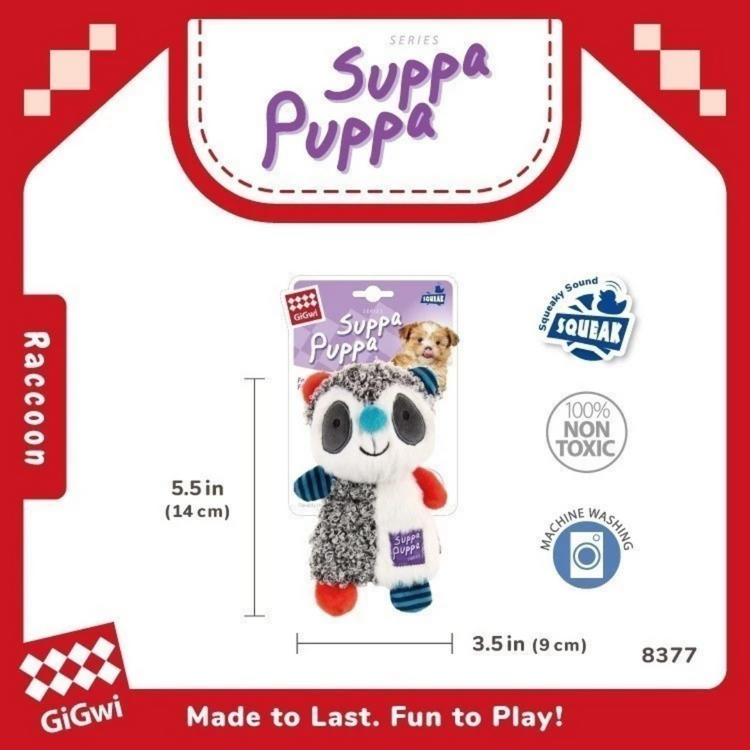 GiGwi Suppa Puppa Dog Toy Squeaker - Crinkle