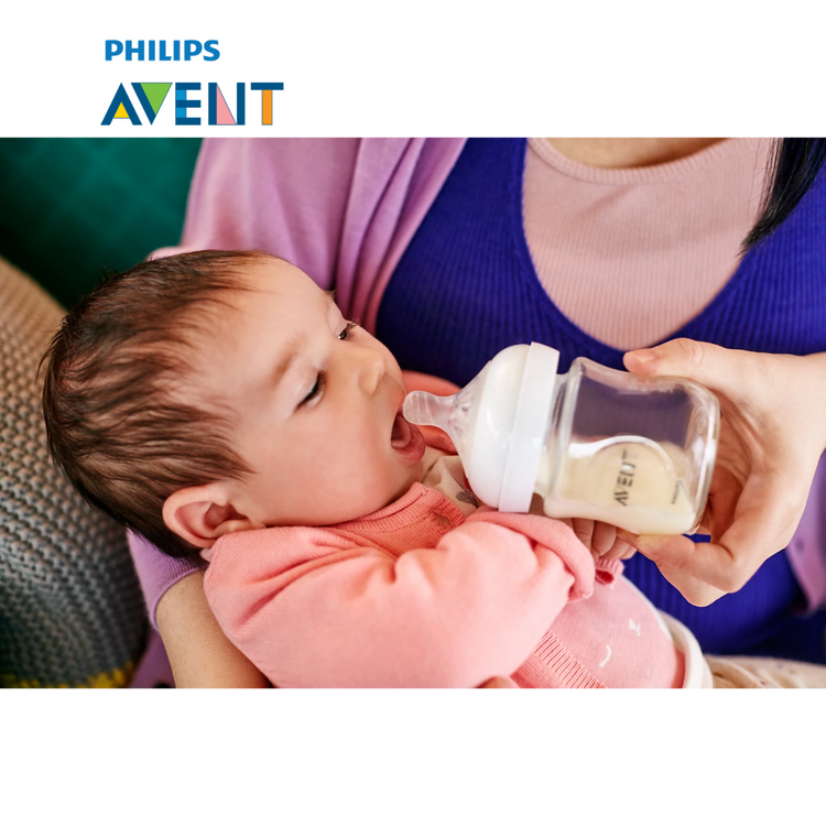 Philips Avent Natural Pure Glass Baby Bottle 0m+ (4oz/120ml)