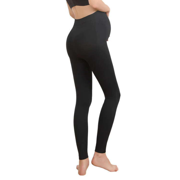 Shapee Maternity Compression Support Leggings Black - pregnant legging, exercise pants, tummy support pants