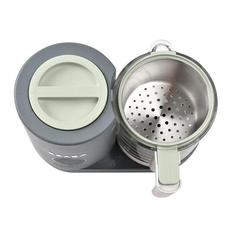 Beaba Babycook Neo Baby Food Processor - Mineral Grey | Homemade Nutritious Healthy Food Steams, Blends, Defrosts and Reheats in 15mins