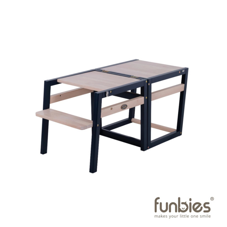 Funbies Baecere Convertible Learning Tower - PantoneBlue+Whitewash