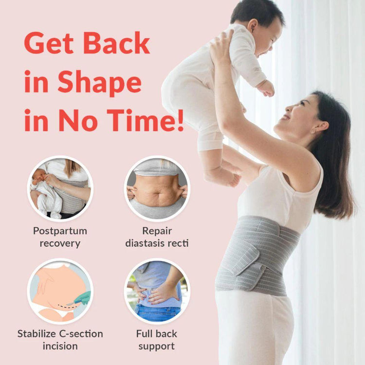 Mamaway Nano Bamboo Postnatal Recovery & Support Belly Band | Fast Slimming & Recovery | Bengkung Bersalin