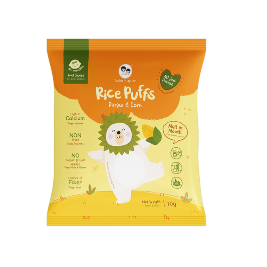 Double Happiness Rice Puff 10g - Durian & Corn