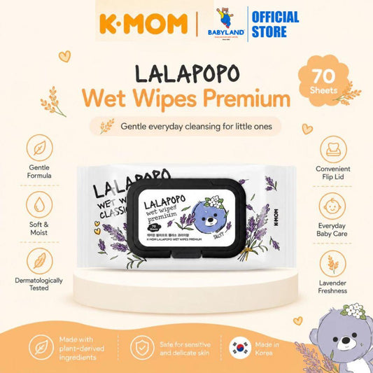 K-Mom Lalapopo Wet Wipes Premium 70'S