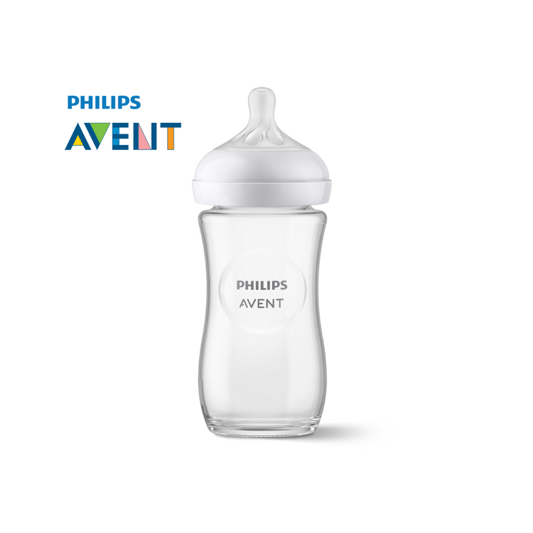 Philips Avent Natural Response Glass Baby Bottle 1m+ (8oz/240ml)