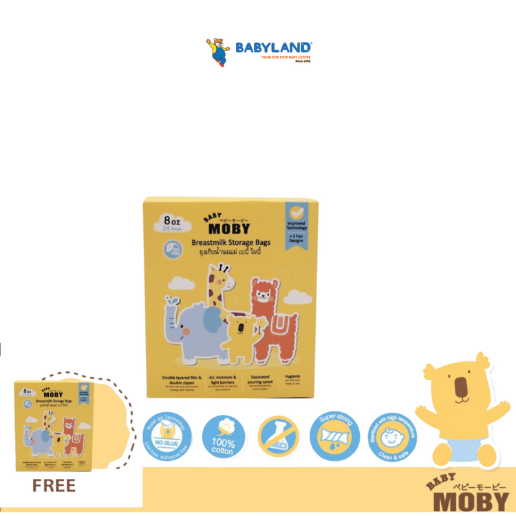 Baby Moby Breastmilk Storage Bags (8oz x 25 Bags)
