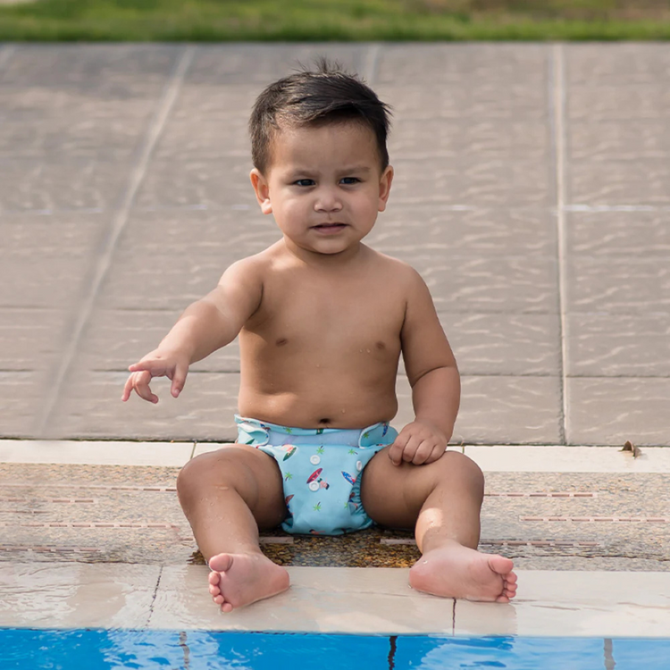 Cheekaaboo Reusable Swim Diaper - Surfer (Free Size) for 6 - 36 Months