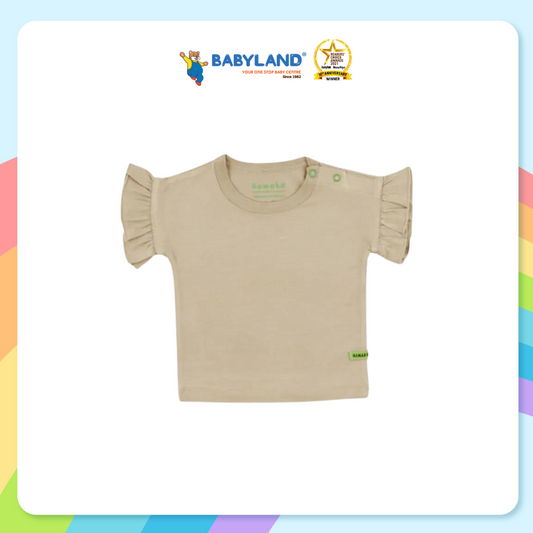 Hamako Tencel Baby Kids Ruffle Tee - Clay Prints (18-24m)